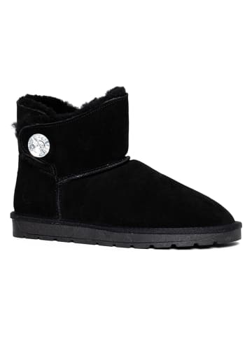 NICEBAY Leren winterboots "Dawn" zwart