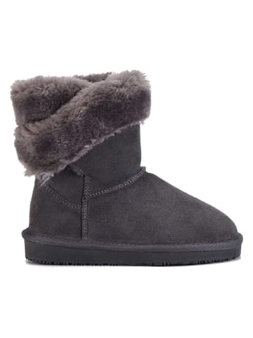 NICEBAY Leren winterboots "Fiore" donkergrijs