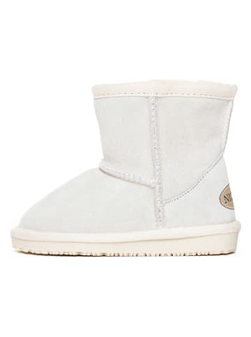 NICEBAY Skórzane botki zimowe "Bevis" w kolorze jasnoszarym