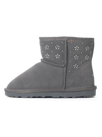 NICEBAY Leren winterboots "Maeve" grijs