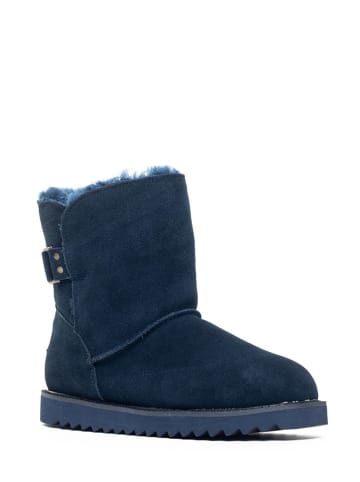 NICEBAY Leren winterboots "Blackbird" donkerblauw