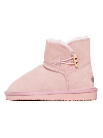 NICEBAY Skórzane botki zimowe "Trent" w kolorze jasnoróżowym