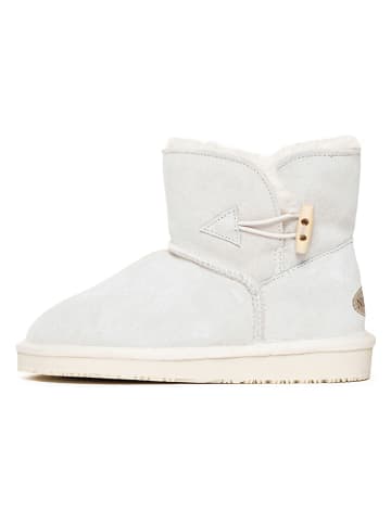 NICEBAY Skórzane botki zimowe "Trent" w kolorze białym