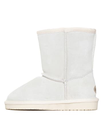 NICEBAY Skórzane botki zimowe "Gauze" w kolorze białym