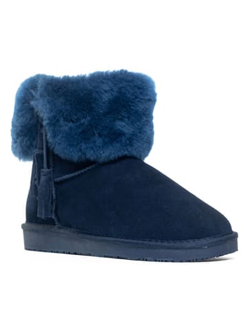 NICEBAY Leder-Winterboots "Alta" in Dunkelblau