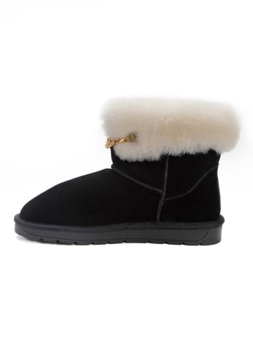NICEBAY Leren winterboots "Lertrude" zwart
