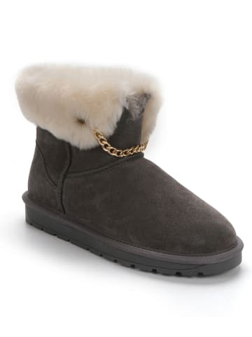 NICEBAY Leren winterboots "Lertrude" antraciet
