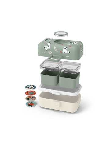 Monbento Lunchbox ''Tresor'' in Grün/ Beige - 800 ml