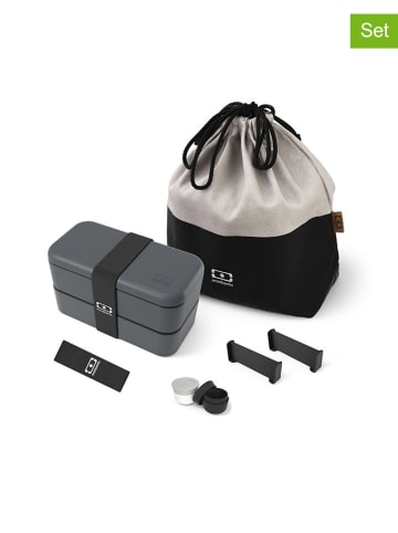 Monbento 7tlg. Lunch-Set in Anthrazit