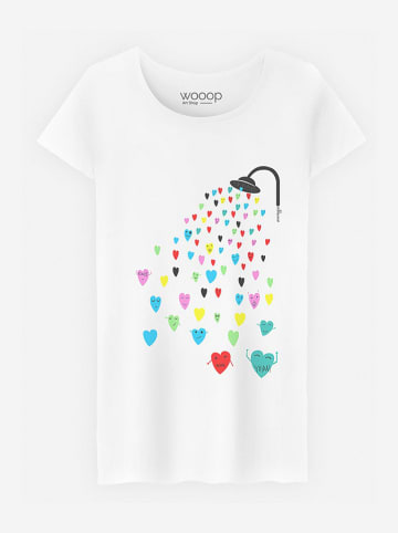 WOOOP Koszulka "Love Shower" w kolorze białym