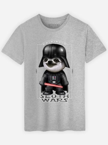 WOOOP Koszulka "Sloth Wars" w kolorze szarym