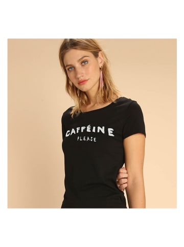 WOOOP Koszulka "Caffeine Please" w kolorze czarnym