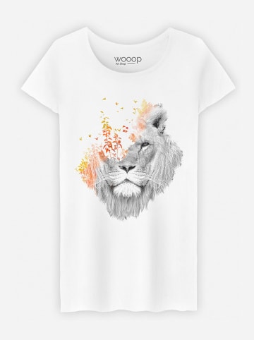 WOOOP Koszulka "If I Roar" w kolorze białym
