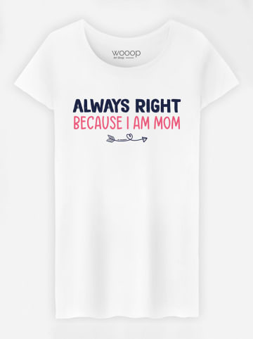 WOOOP Koszulka "Always Right Mom" w kolorze białym
