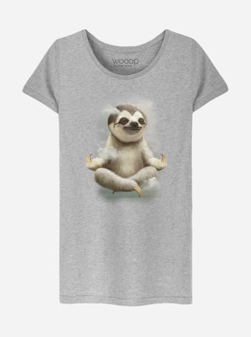 WOOOP Koszulka "Sloth Meditate" w kolorze szarym