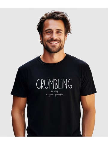 WOOOP Koszulka "Grumbling is my super power" w kolorze czarnym