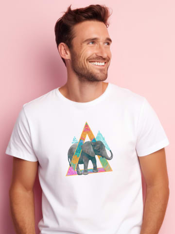 WOOOP Koszulka "Elephant" w kolorze białym
