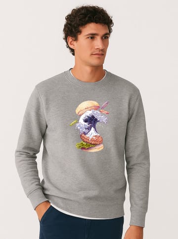 WOOOP Sweatshirt "Kanagawa Burger" grijs