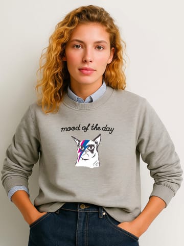 WOOOP Bluza "Mood of the day" w kolorze szarym