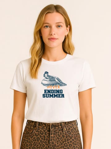 WOOOP Shirt "Never ending summer" in Weiß