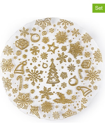 Trendy Kitchen by EXCÉLSA Talerze (2 szt.) "Gold" w kolorze złotym do serwowania - Ø 33 cm