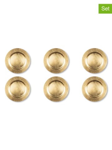Trendy Kitchen by EXCÉLSA 6er-Set: Servierteller in Gold - Ø 33 cm