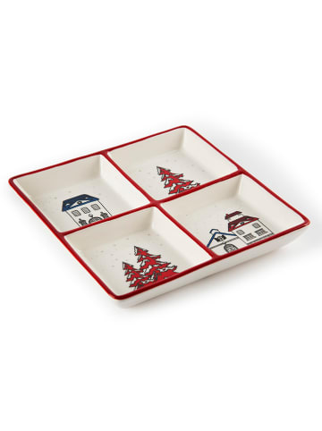 Trendy Kitchen by EXCÉLSA Servierschale "Innsbruck" in Weiß/ Rot - (L)20 x (B)20 cm