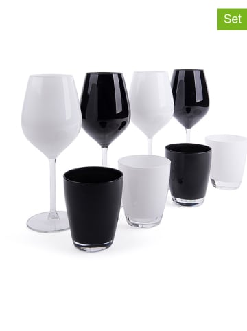 Trendy Kitchen by EXCÉLSA 8-częściowy zestaw w kolorze czarno-białym