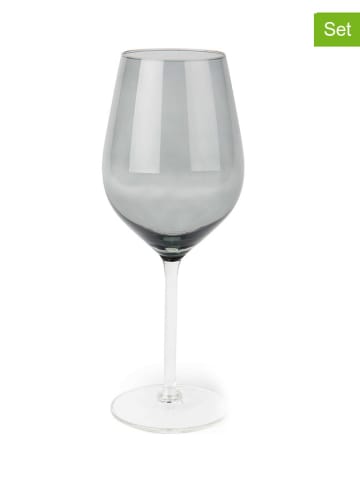 Trendy Kitchen by EXCÉLSA Kieliszki (6 szt.) w kolorze szarym do wina