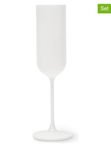 Trendy Kitchen by EXCÉLSA Kieliszki (6 szt.) "Nordic" w kolorze białym do szampana - 210 ml