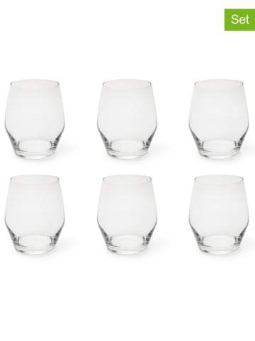 Trendy Kitchen by EXCÉLSA 6-delige set: glazen "Verona" transparant - 370 ml