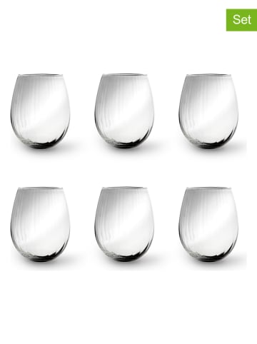 Trendy Kitchen by EXCÉLSA 6-delige set: glazen "Alba" transparant - 440 ml