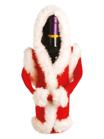 Trendy Kitchen by EXCÉLSA Flaschenhalter "Santa Claus" in Rot/ Weiß - (L)30 x (B)15 cm