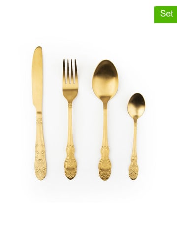 Trendy Kitchen by EXCÉLSA 4-delige bestekset "Baroque" goudkleurig