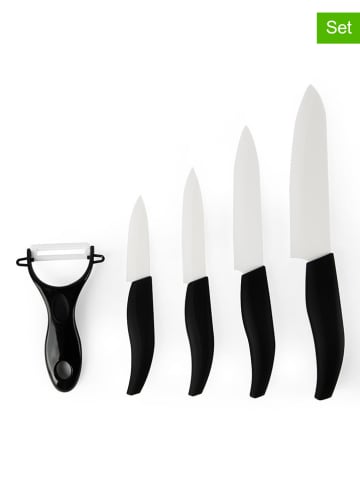 Trendy Kitchen by EXCÉLSA 6-delige messenset "Ceramic" zwart