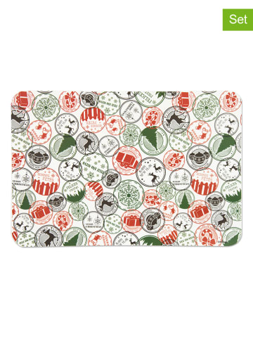 Trendy Kitchen by EXCÉLSA 6er-Set: Tischsets "Christmas Stamp" in Bunt - (L)43,5 x (B)29 cm