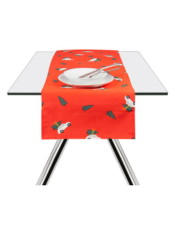 Trendy Kitchen by EXCÉLSA Tischläufer "Ready for Christmas" in Rot - (L)140 x (B)40 cm