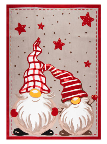 Trendy Kitchen by EXCÉLSA Geschirrtuch "Gnome" in Grau/ Rot - (L)70 x (B)50 cm