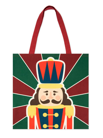 Trendy Kitchen by EXCÉLSA Boodschappentas "Vintage Christmas" groen/rood - (B)41,4 x (H)41,5 cm