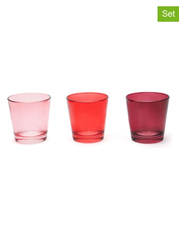 Trendy Kitchen by EXCÉLSA Szklanki (3 szt.) w kolorze czerwonym - 250 ml