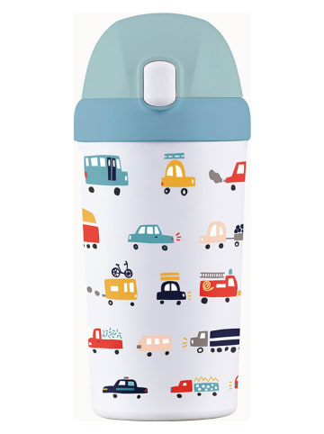 chic.mic Drinkfles "Cars" wit/lichtblauw