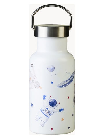chic.mic Roestvrijstalen drinkfles "Robots & astronauts" donkerblauw/wit