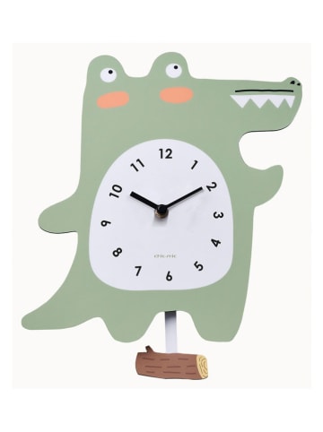 chic.mic Wanduhr "Crocodile" in Grün