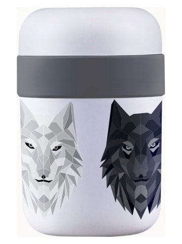 chic.mic Lunchbox "Wolf" wit/antraciet