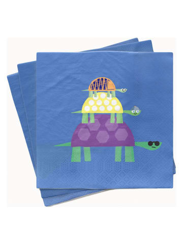 chic.mic Servetten "Turtle trio" blauw