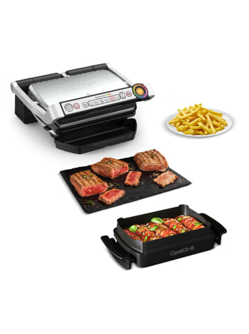 Tefal Tischgrill "OptiGrill+" in Schwarz/ Silber