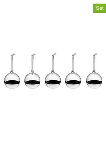 iittala 5-delige set: kerstballen zwart - Ø 8 cm