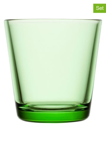 iittala 4er-Set: Gläser ''Kartio'' in Grün - 210 ml