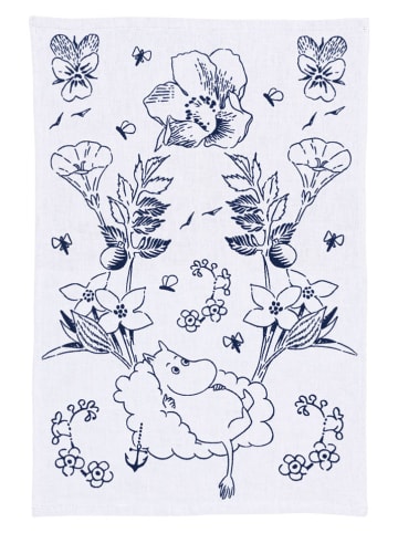 Moomin Theedoek "Haru" wit/blauw - (L)65 x (B)45 cm