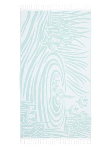 Moomin Ręcznik plażowy w kolorze błękitnym - 150 x 80 cm